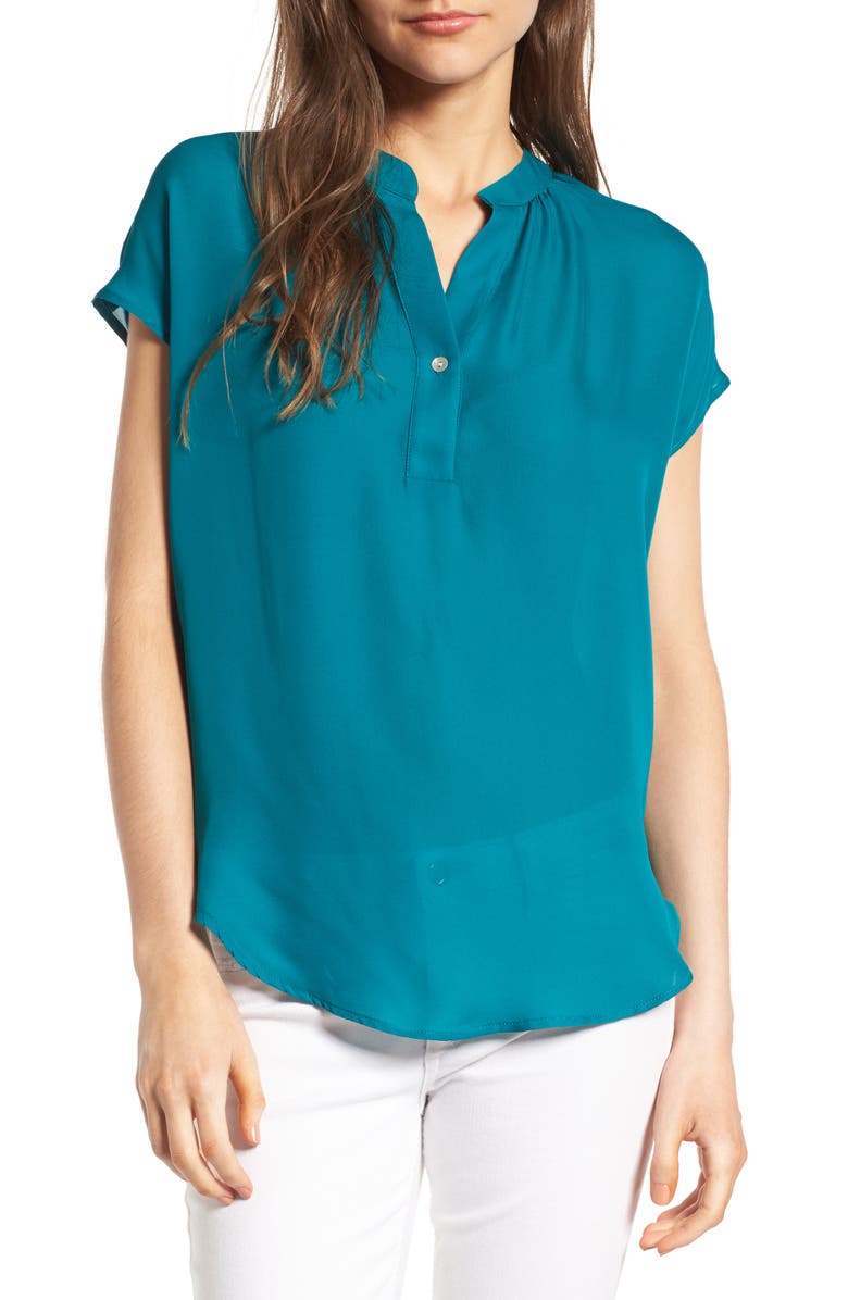 Amour Vert Renata Silk Blouse, Main, color, 
