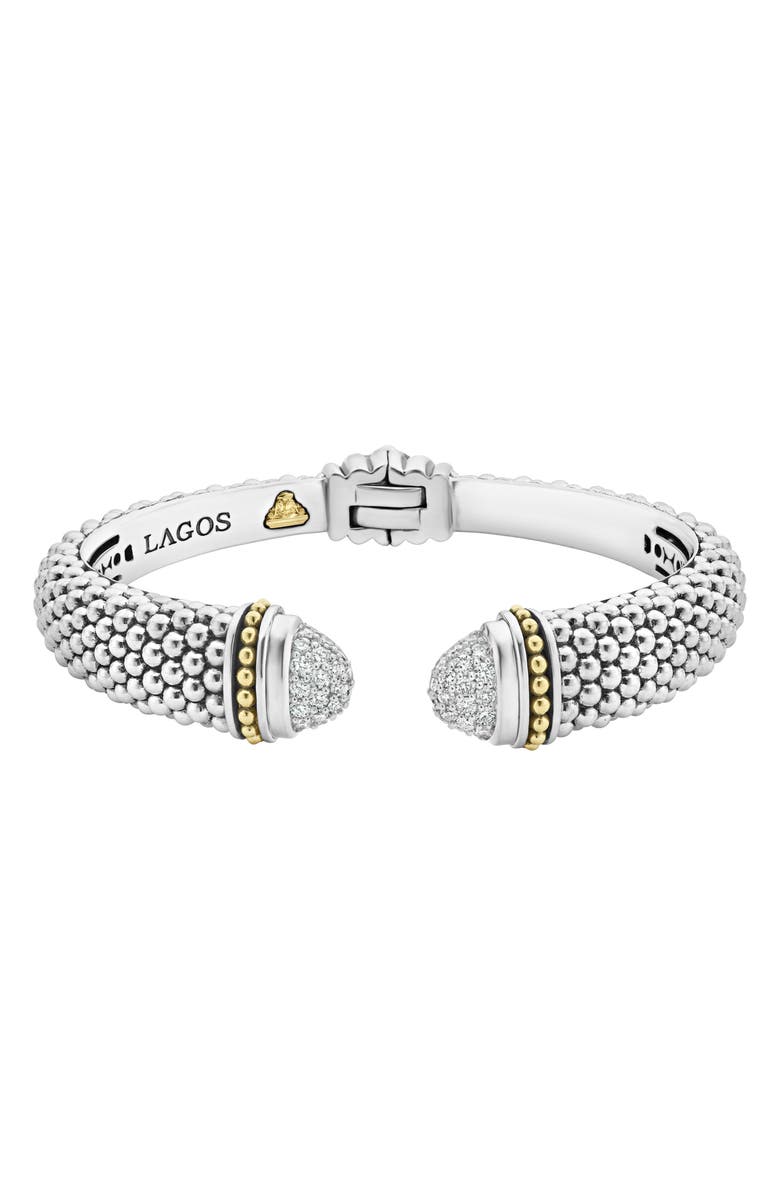 LAGOS Caviar Diamond Cuff, Main, color, 