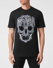 PHILIPP PLEIN T-Shirt Round Neck Ss Baroque Skull Men