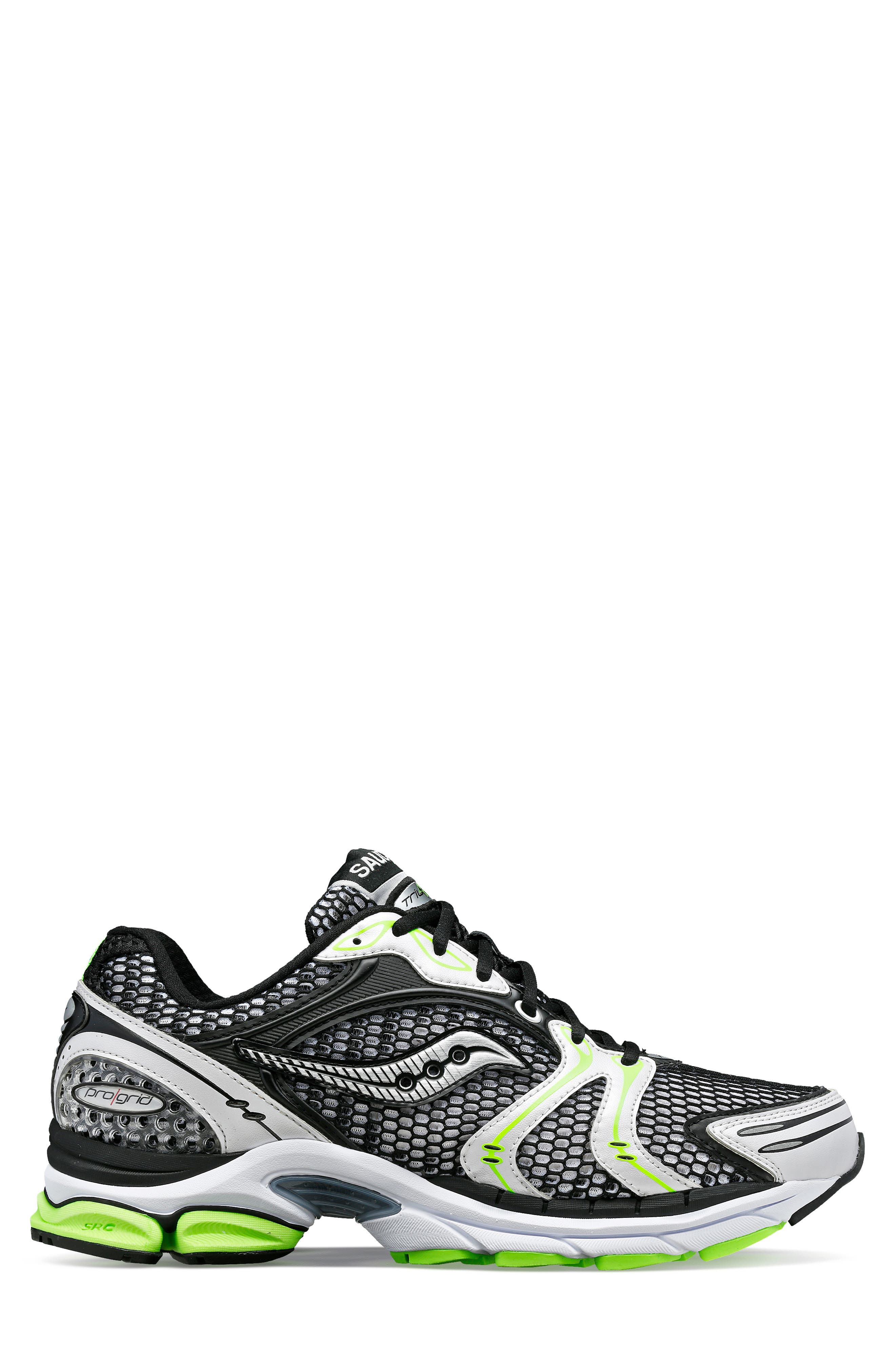 Saucony ProGrid Triumph 4 Running Shoe, Alternate, color, Black/Silver