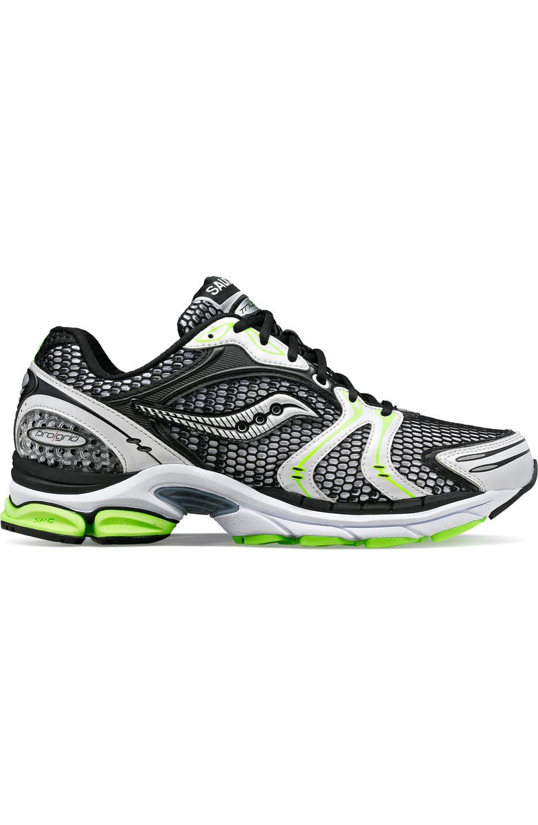 Saucony ProGrid Triumph 4 Running Shoe, Alternate, color, Black/Silver