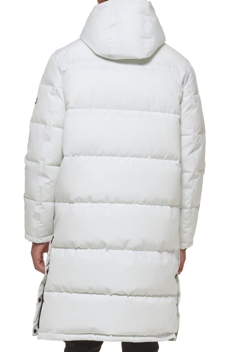 DKNY Zip Front Longline Puffer, Alternate, color, Ice