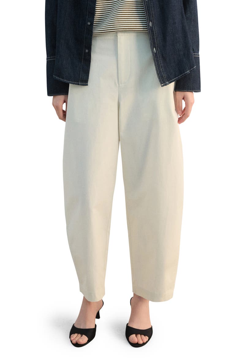 Straight Leg Cotton Pants, Main, color, ECRU