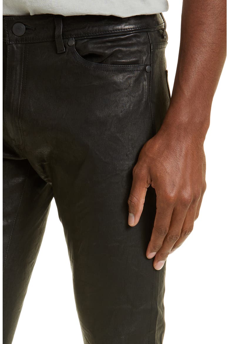 The Cast 2 Lambskin Leather Pants, Alternate, color, BLACK