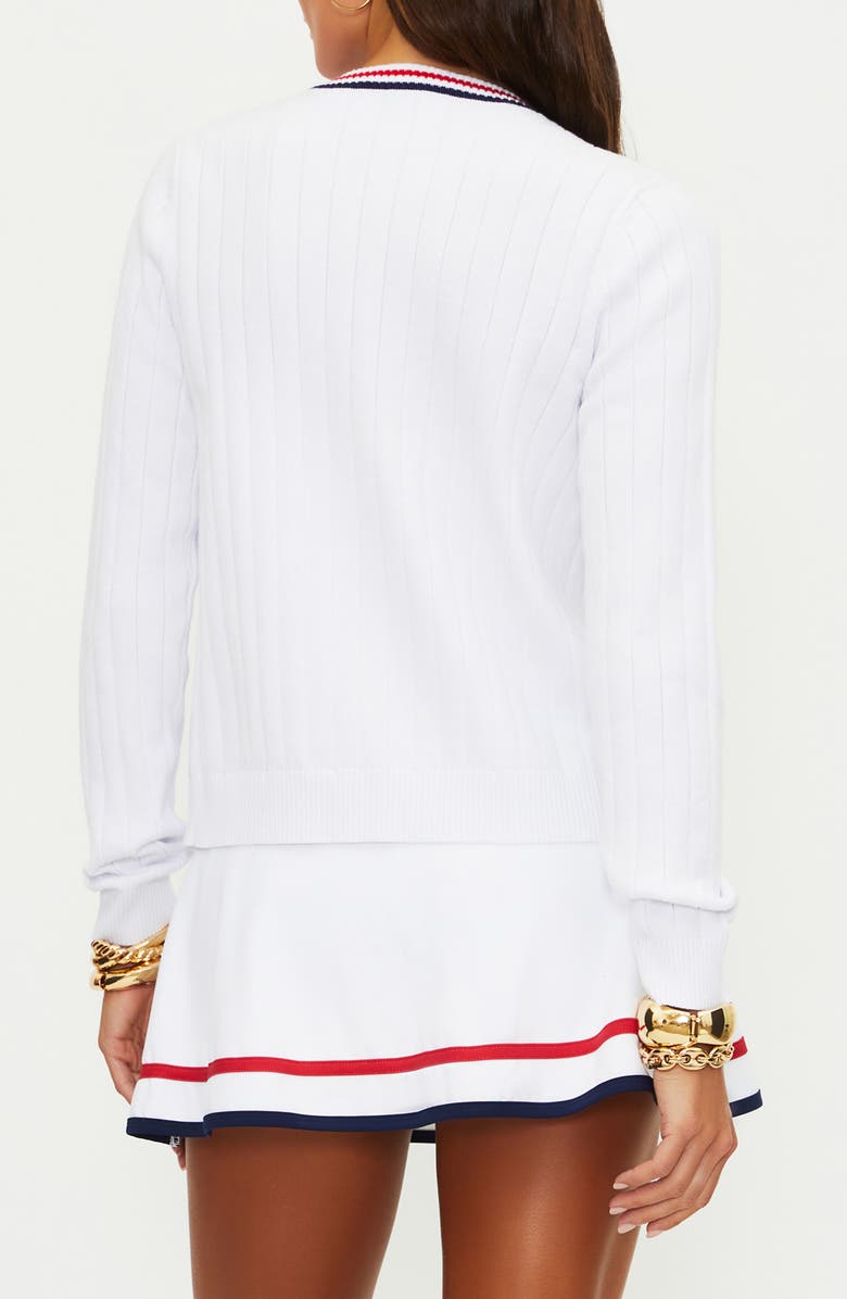 Beach Riot Ally Rib Cardigan, Alternate, color, Heritage White