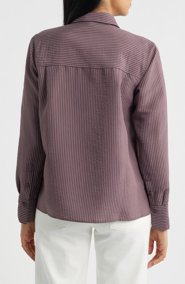 Mavi Jeans Pinstripe Button-Up Shirt, Alternate, color, Huckleberry Stripe