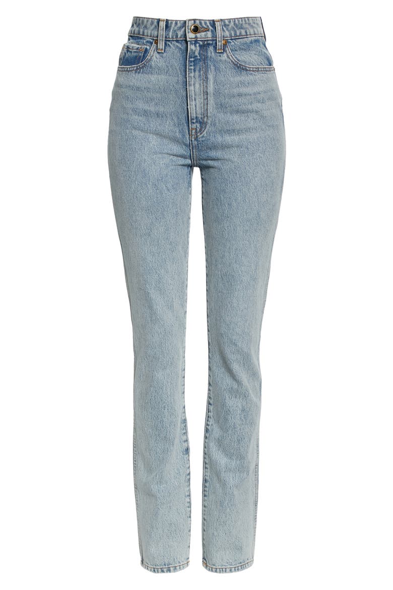Daria High Waist Nonstretch Slim Straight Jeans, Alternate, color, SANTA FE