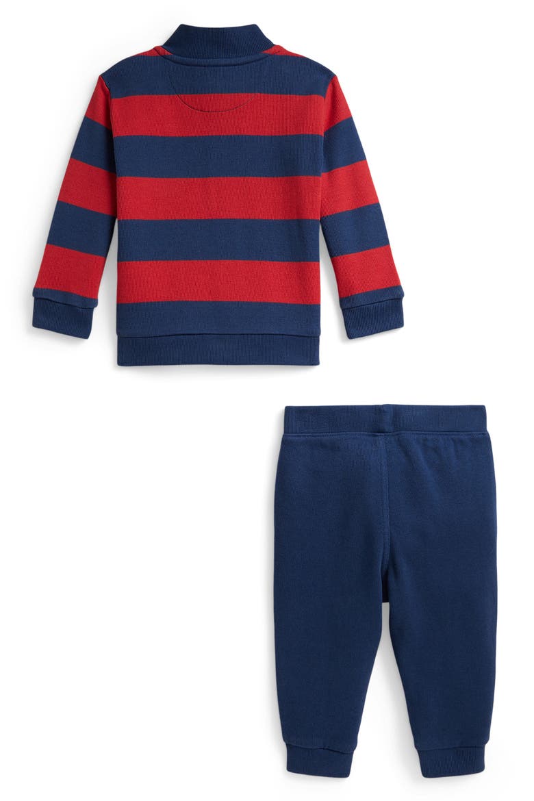 Estate Rib Pullover & Joggers Set, Alternate, color, POST RED MULTI