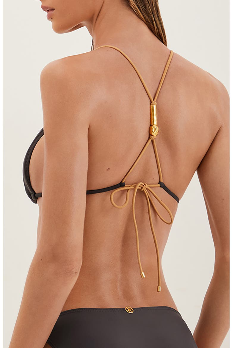 Nancy T-Back Beaded Triangle Bikini Top, Alternate, color, GREY