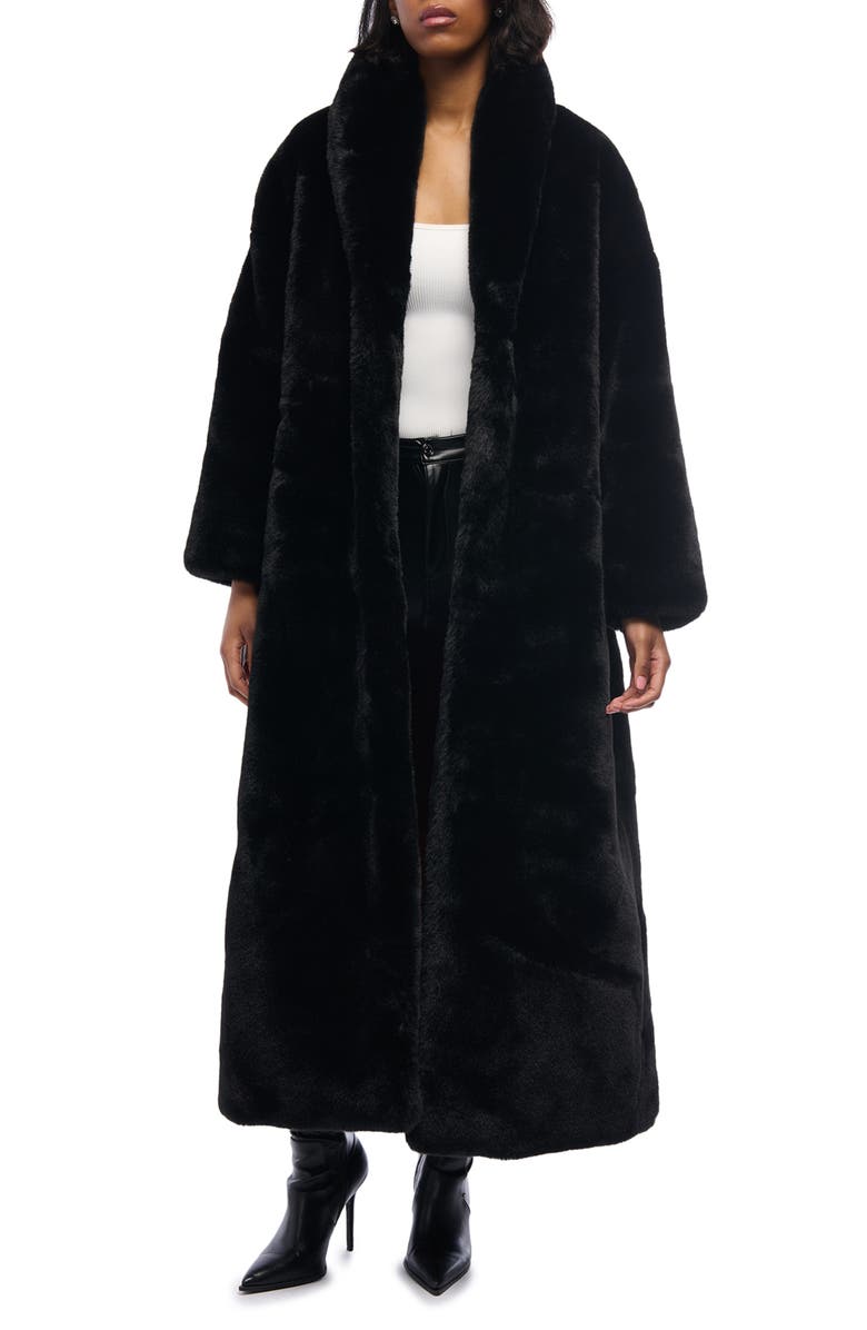 AZALEA WANG Dayanne Faux Fur Longline Coat, Main, color,