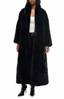 AZALEA WANG Dayanne Faux Fur Longline Coat