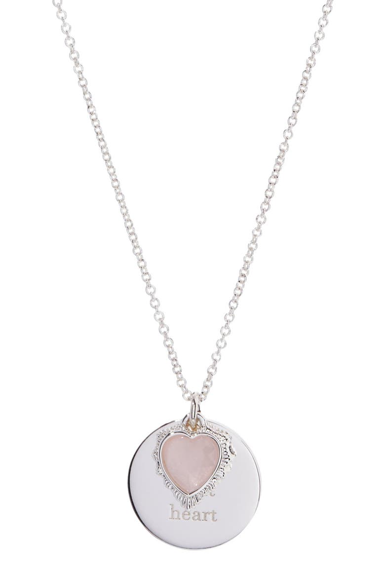 Wild At Heart Duo Charm Pendant Necklace, Main, color, Silver