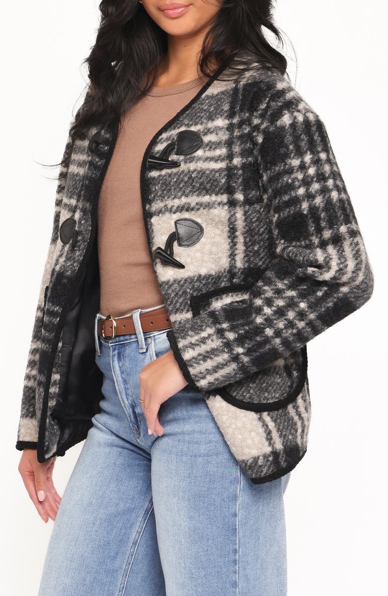 Petal & Pup Austin Plaid Jacket, Alternate, color, Black
