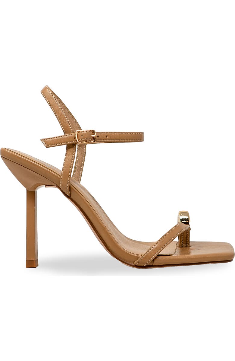 CHASE AND CHLOE Kamiko Square Toe Sandal, Alternate, color, Beige Pu