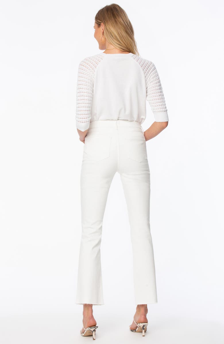 NYDJ Cool Embrace<sup>®</sup> Raw Hem Ankle Slim Bootcut Jeans, Alternate, color, Optic White
