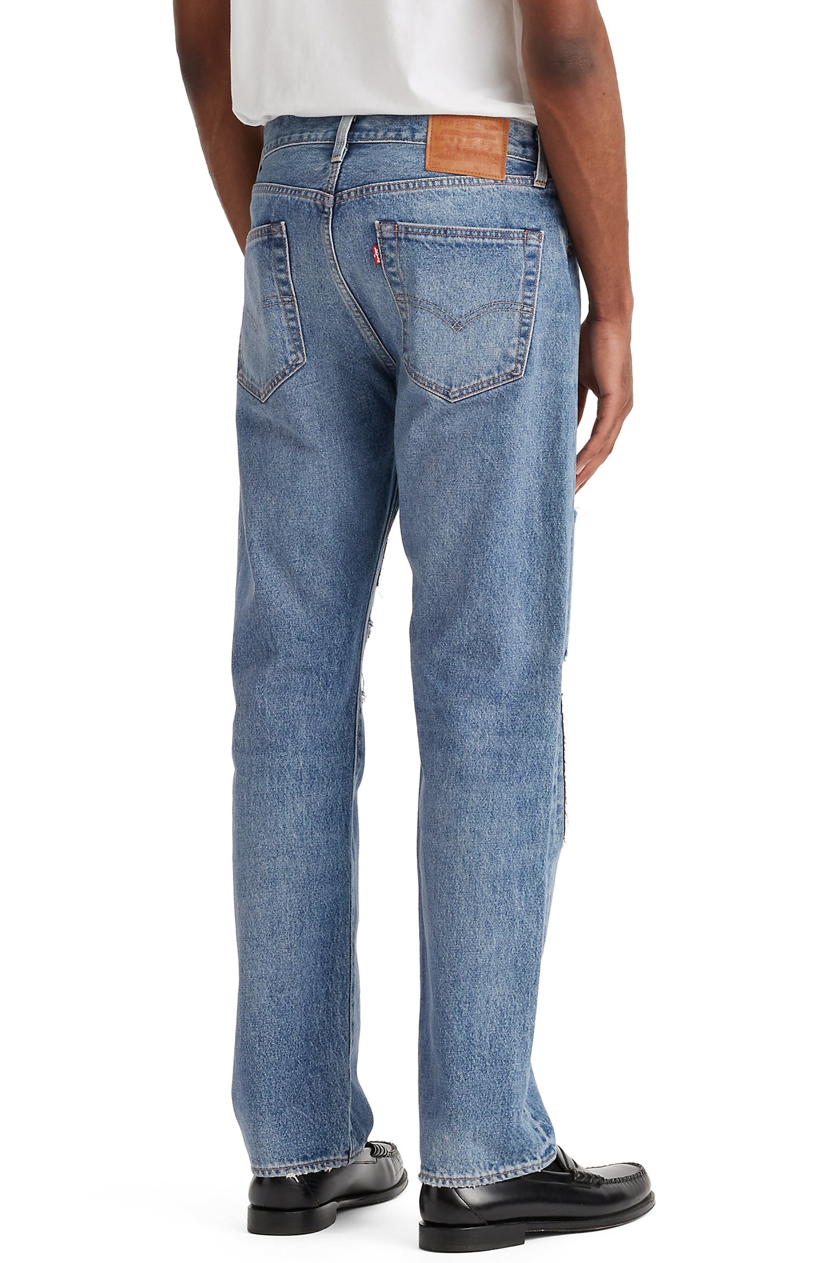 501® '93 Patchwork Rip & Repair Straight Leg Jeans (Men) | Nordstrom