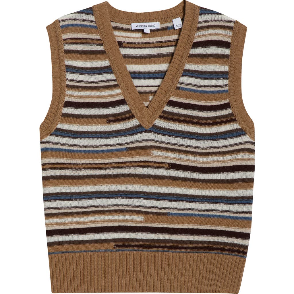 Veronica Beard Helenka Wool & Cashmere Blend Sweater Vest In Brown