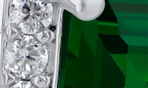 Cz By Kenneth Jay Lane Mixed Cubic Zirconia Halo Open Band Ring In Green/clear Silver