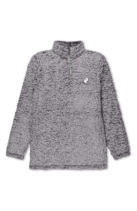 Womens Ghost Faux Quarter Zip Pullover