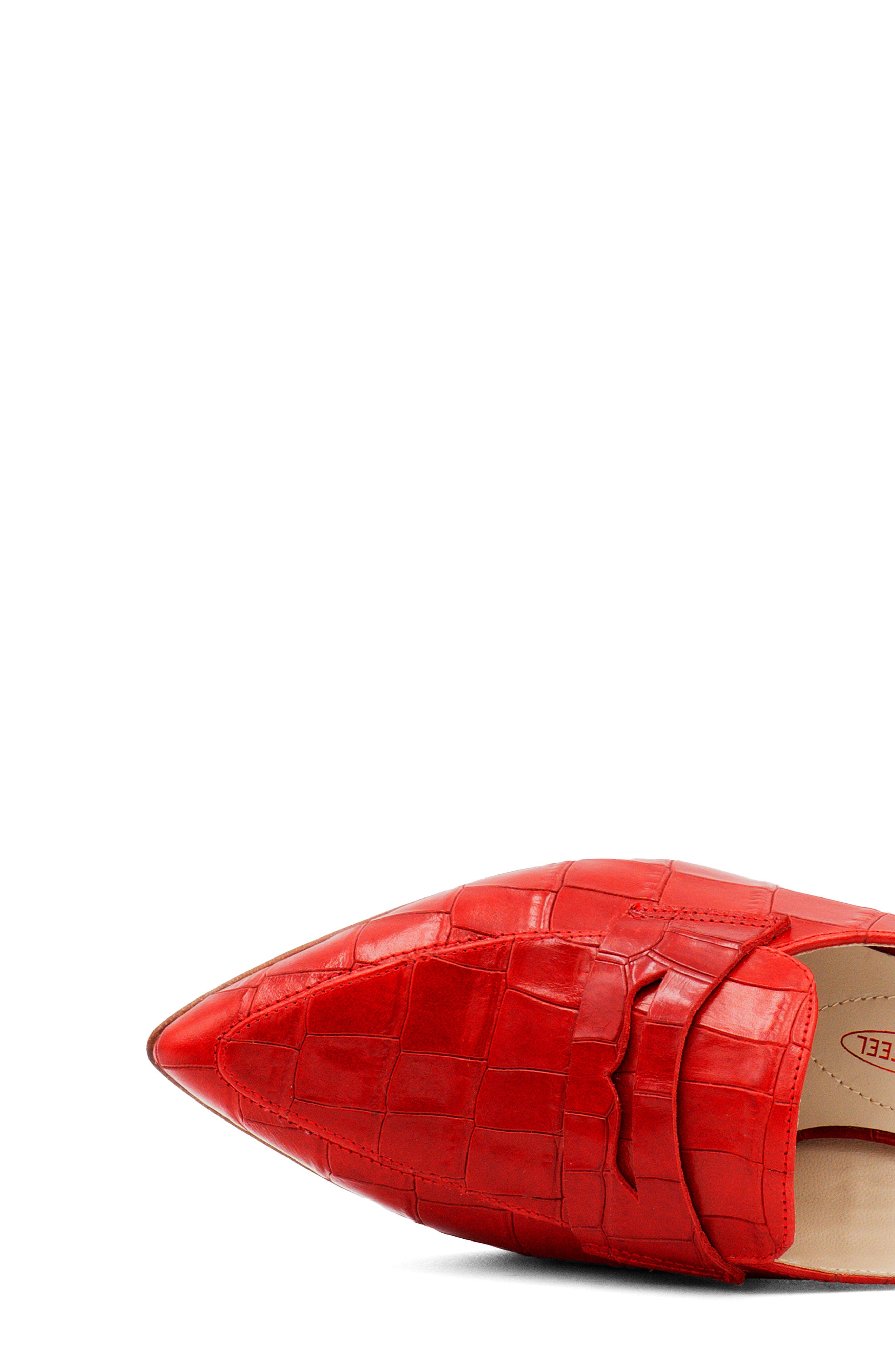 Adepto Croc Embossed Mule, Alternate, color, ROSSO COCCO BENGALI