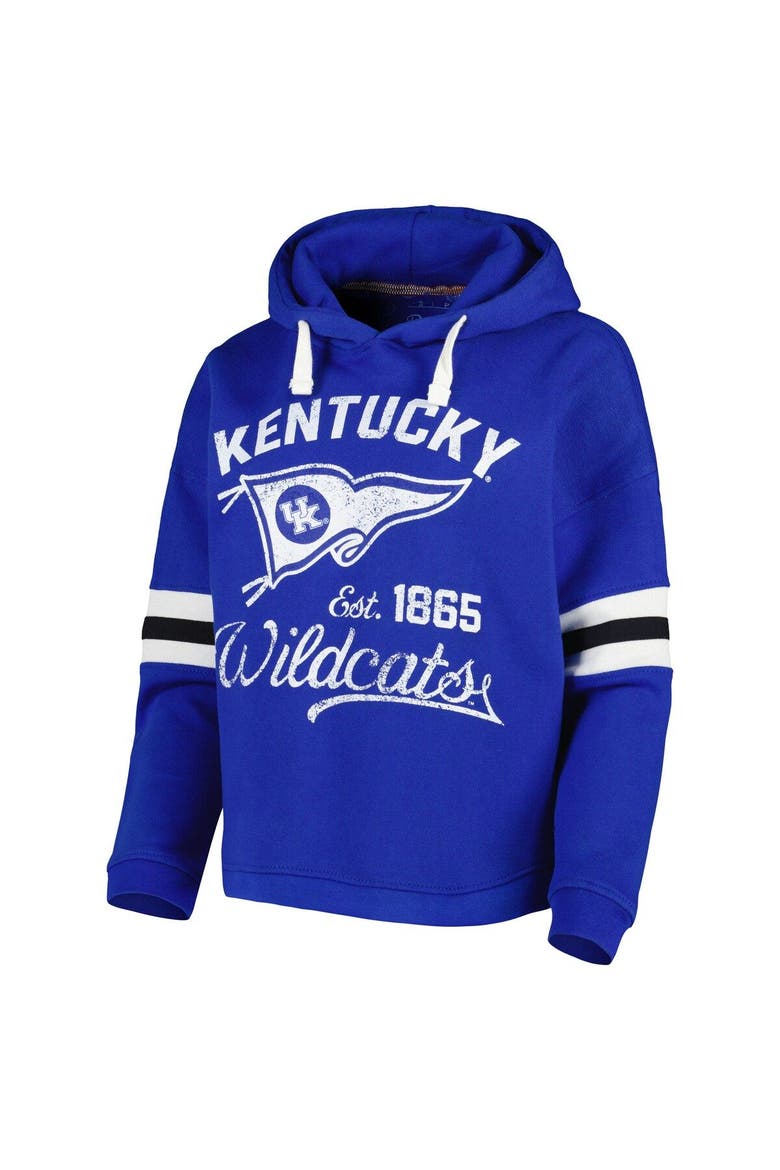 Women's Pressbox Royal Kentucky Wildcats Super Pennant Pullover Hoodie, Alternate, color, Royal