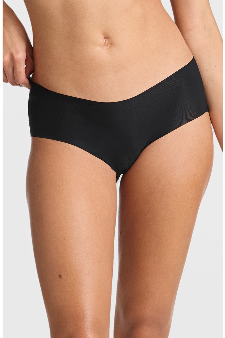 Invisible Seamless Rib Bikini Briefs, Main, color, BLACK