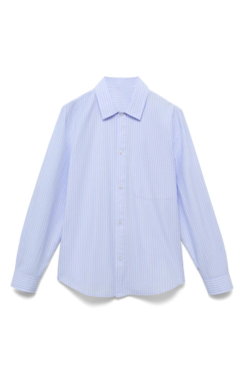 MANGO Regular Fit Stripe Button-Up Shirt, Alternate, color, 