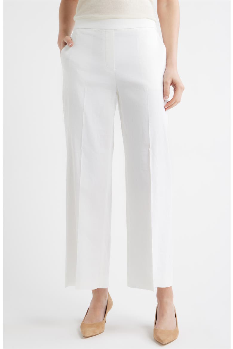 St. Classic Mid Rise Wide Leg Pants, Main, color, WHITE