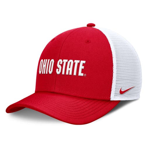 Nike Scarlet Ohio State Buckeyes Rise Performance Adjustable Trucker Hat