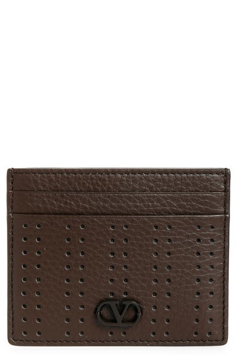 VLOGO Signature Perforated Leather Card Case