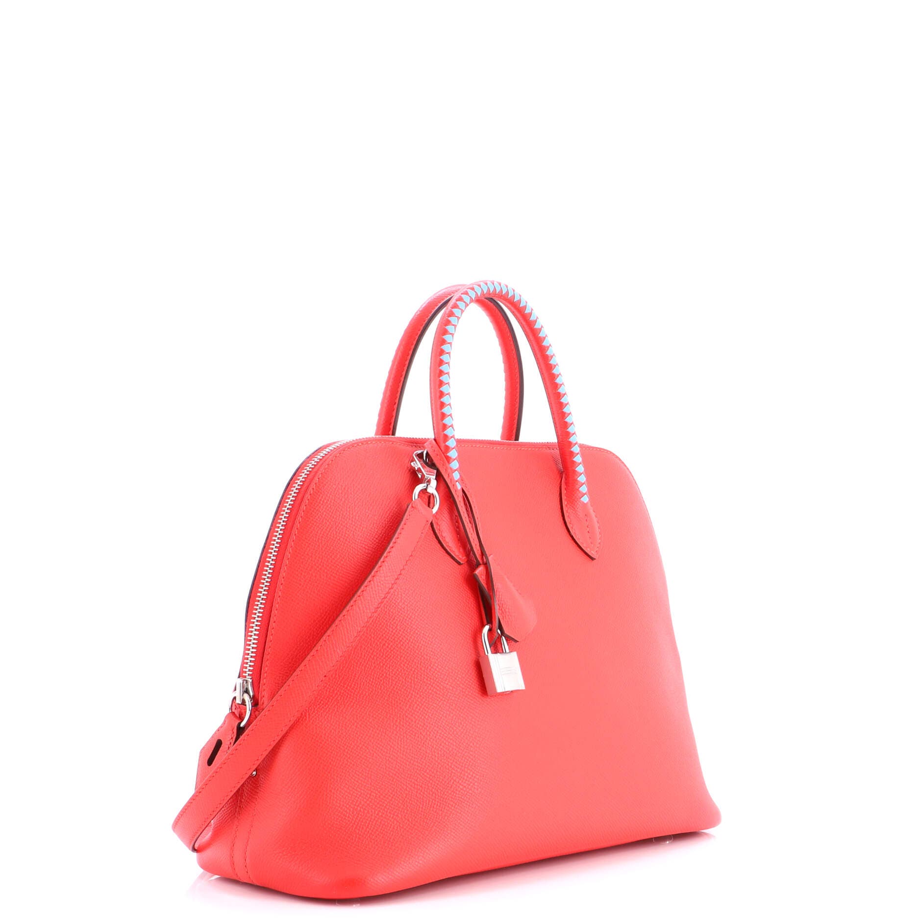 Pre-Owned Hermes Bolide 1923 Bag Tressage Epsom 30, Alternate, color, Rouge De Coeur