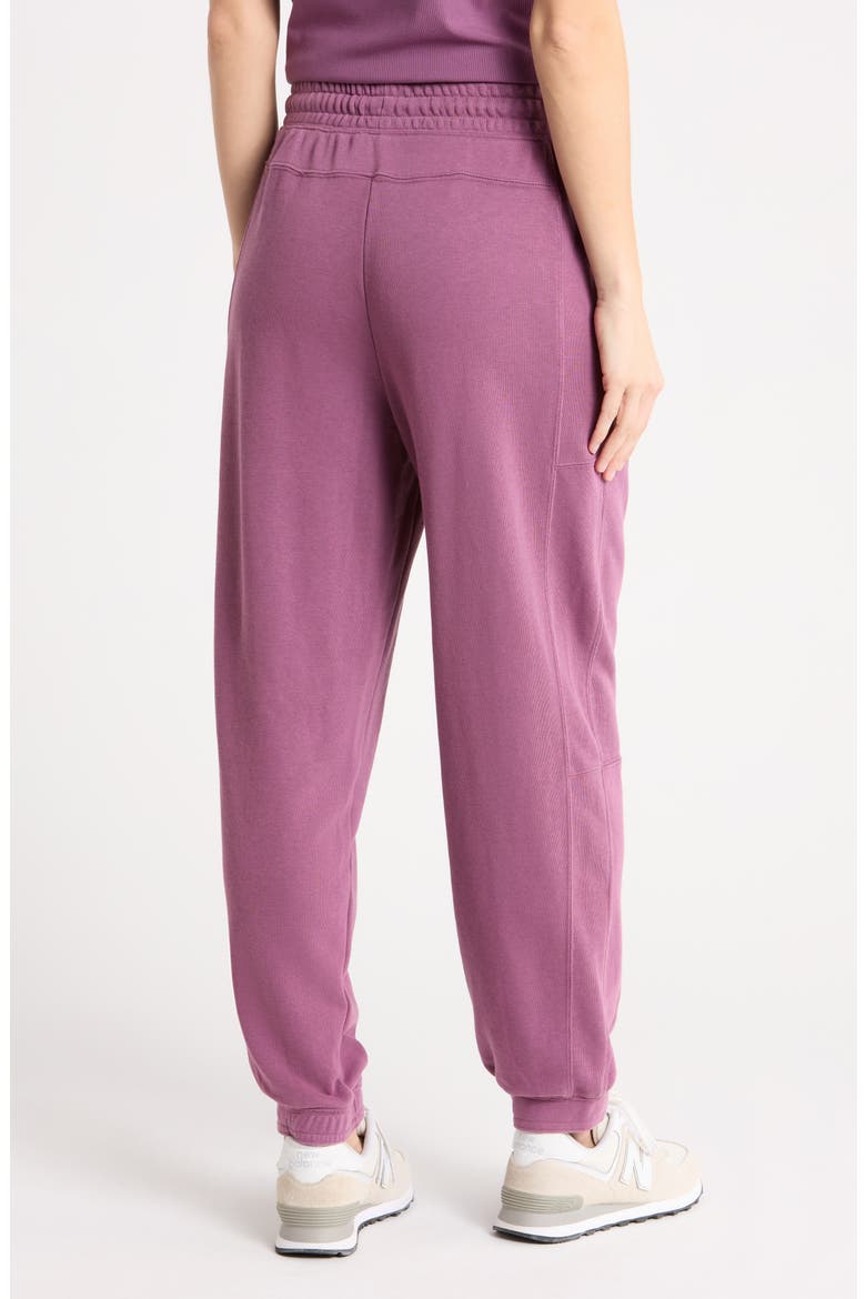 Washed Loop Terry Oversized Joggers, Alternate, color, BERRY CONSERVE