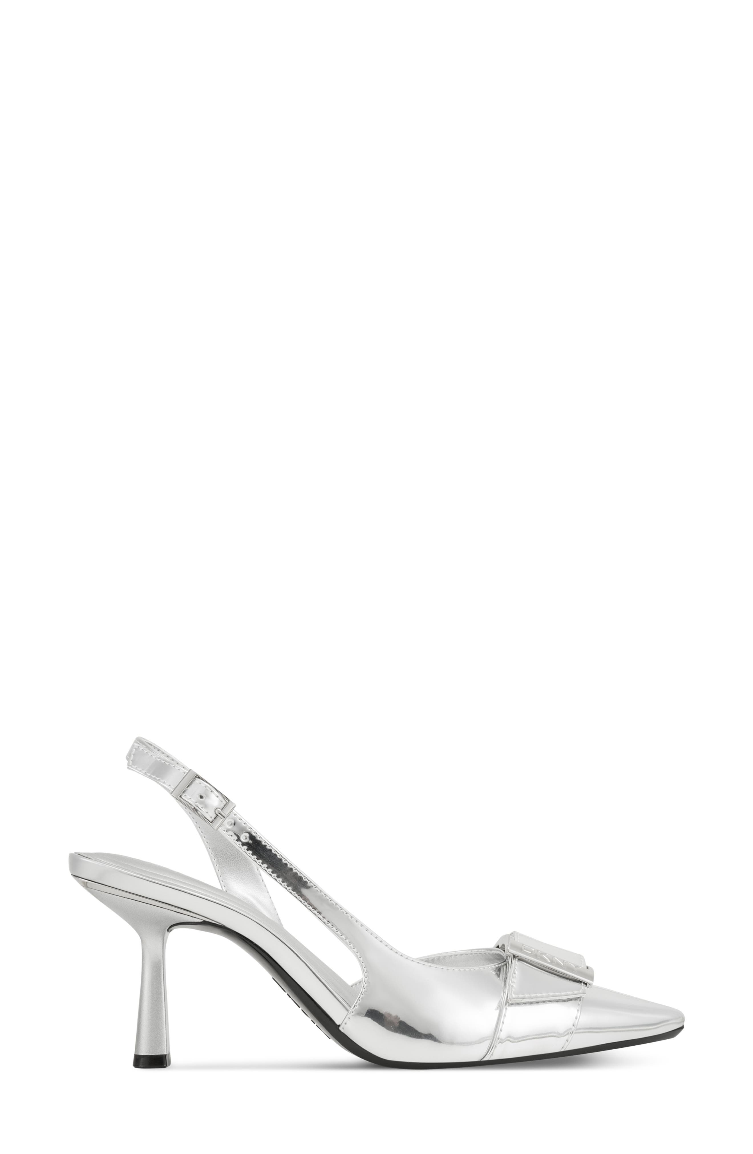 DKNY Neaira Slingback Pump, Alternate, color, Silver
