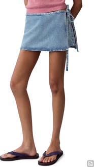 MANGO TEEN Convertible Denim Skort