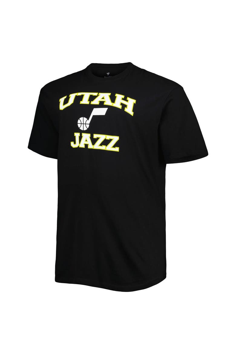 Men's Black Utah Jazz Big & Tall Heart & Soul T-Shirt, Alternate, color, Black