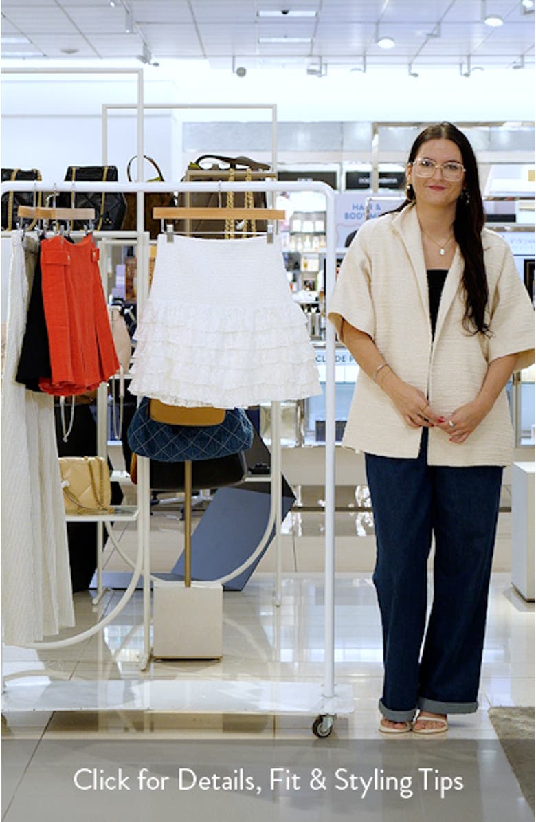 Smocked Tiered Lace Miniskirt, sales video thumbnail