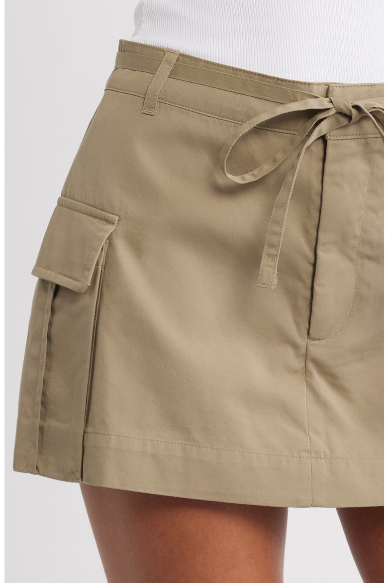 Falda Cotton Blend Skort, Alternate, color, KHAKI GREEN