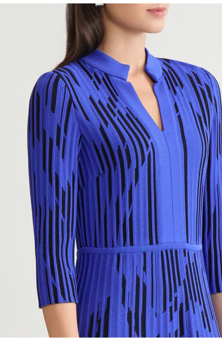 Ming Wang Dual-Toned Soft Knit Dress, Alternate, color, Sapphire Sea/Black