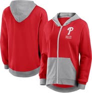 FANATICS Women's Fanatics  Red Philadelphia Phillies Hit It French Terry Full-Zip Hoodie