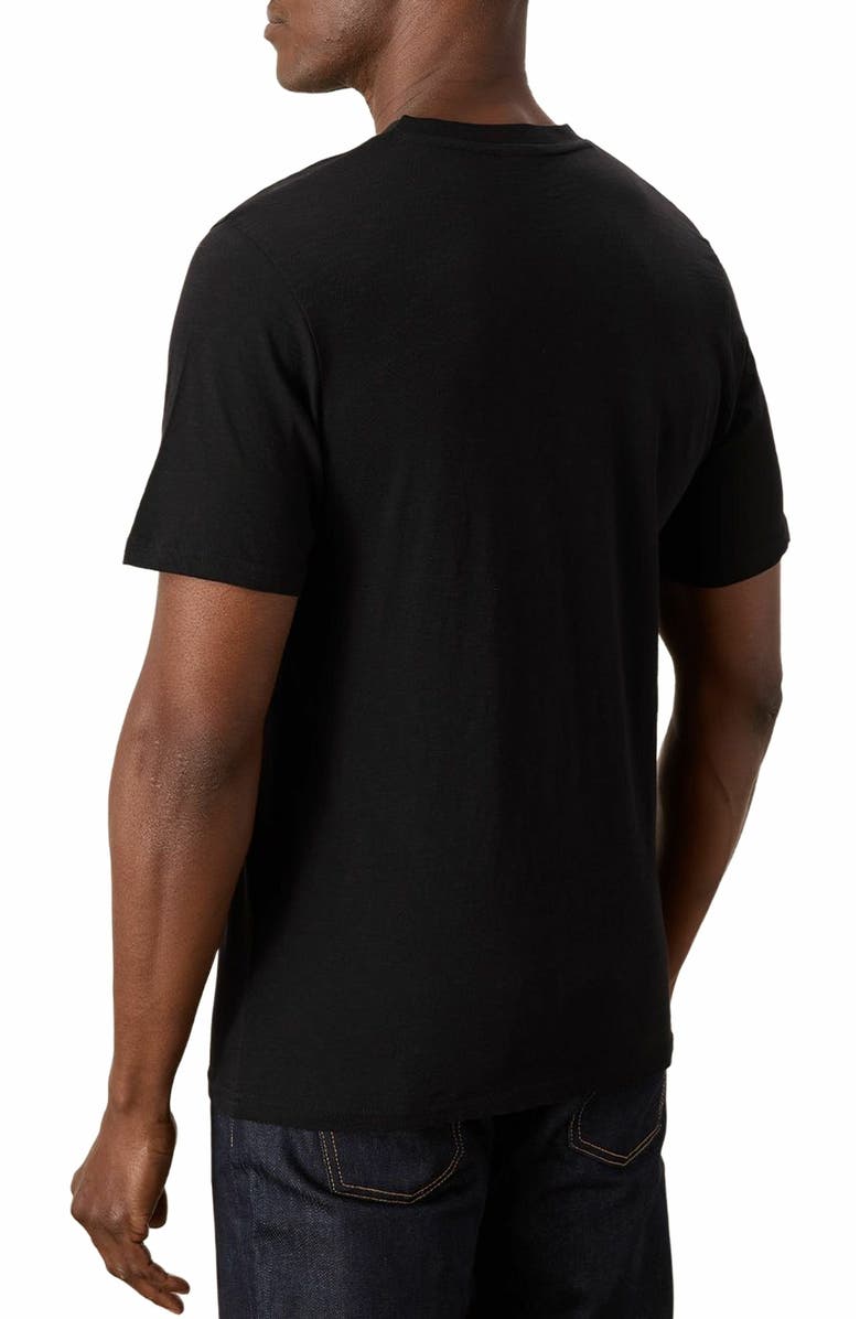 Pact Organic Cotton Featherweight Slub V-Neck Tee, Alternate, color, Black