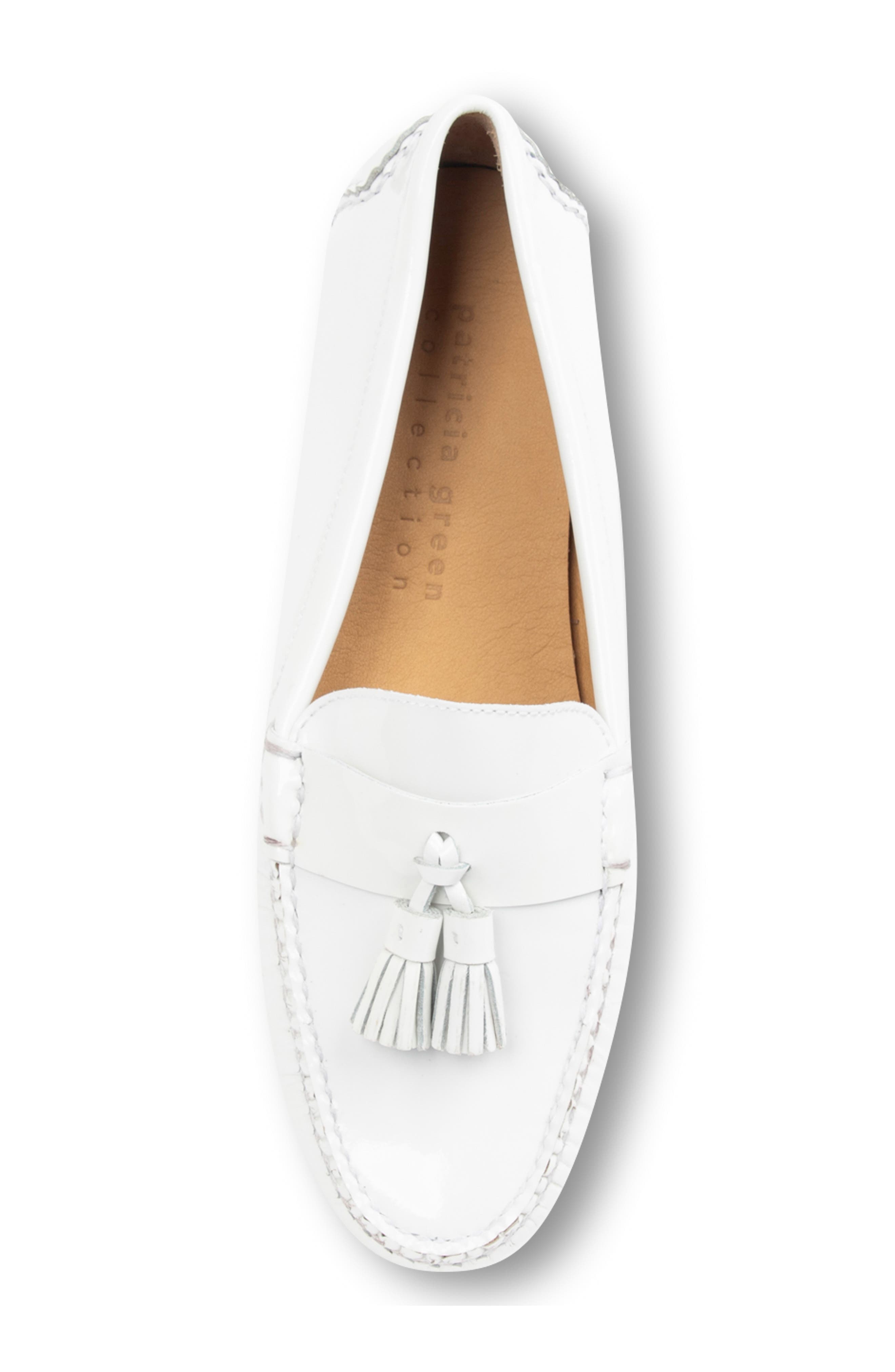 Jordan Moc Toe Tassel Loafer, Alternate, color, WHITE PATENT