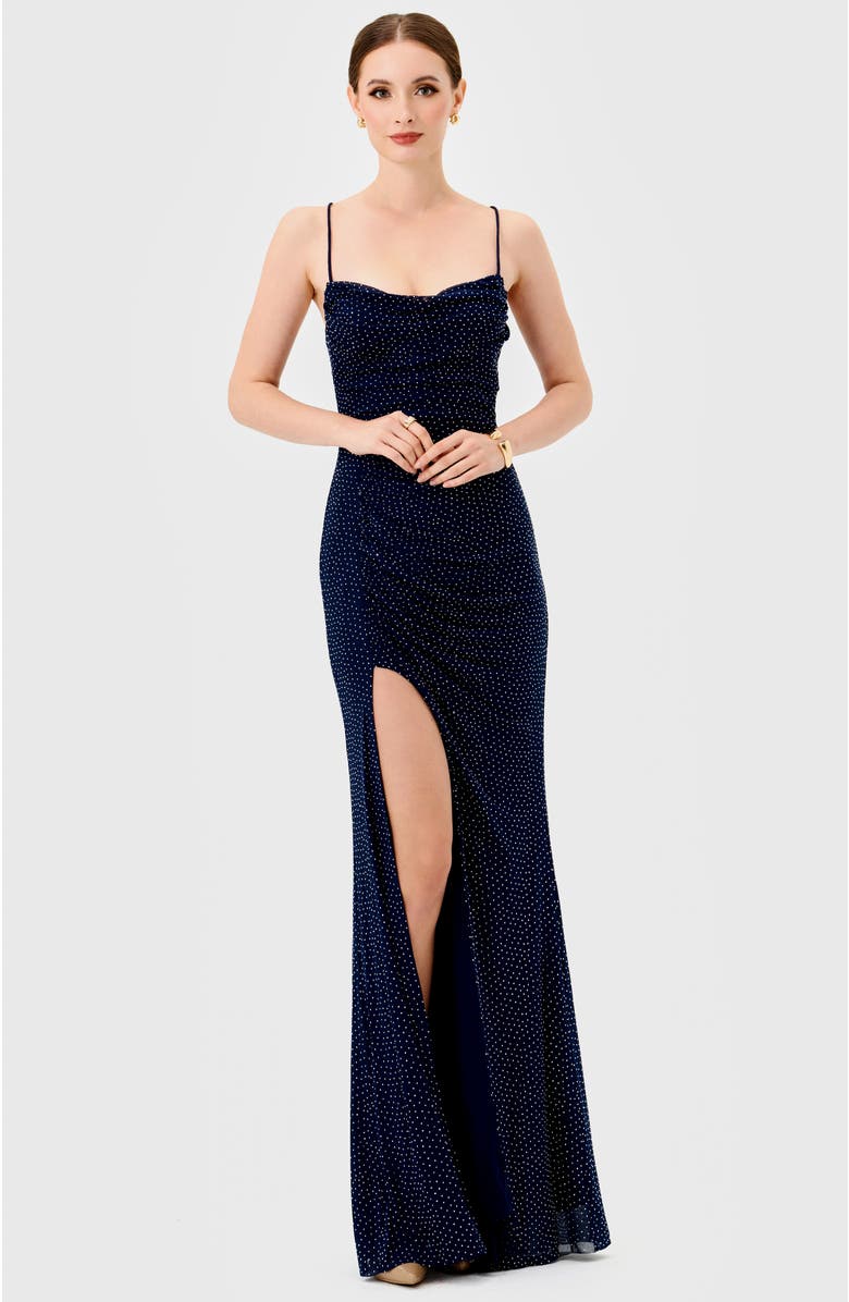 Bariano Fenella Strappy Back Maxi, Alternate, color, Navy