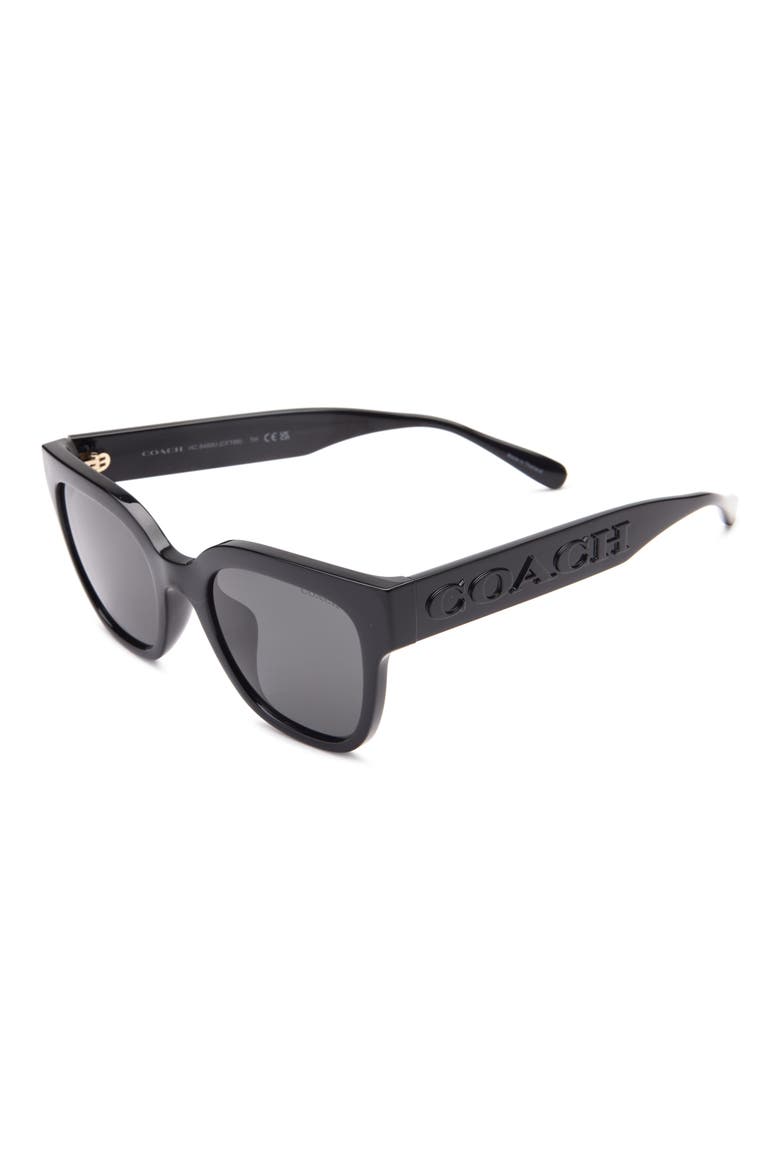 51mm Square Sunglasses, Alternate, color, BLACK / GREY SOLID