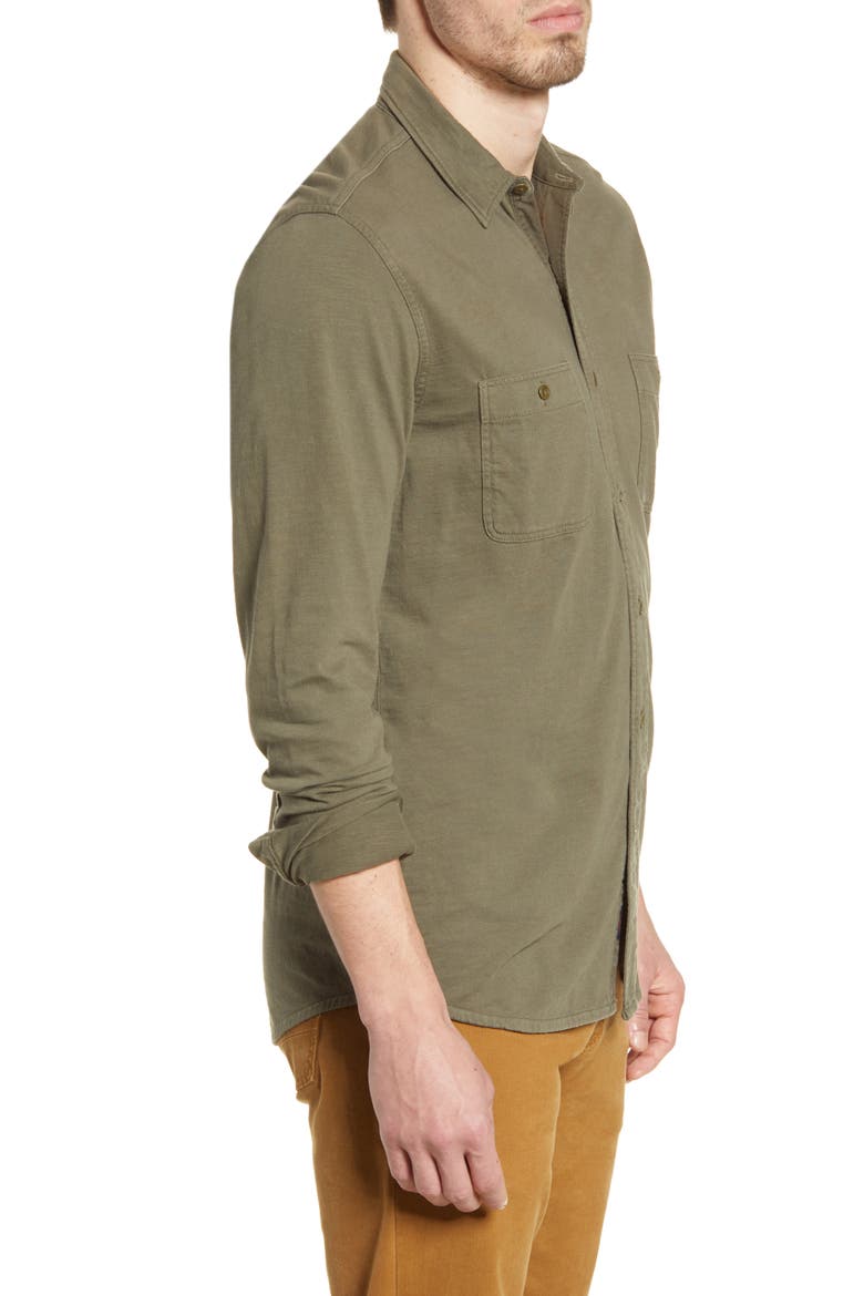 Brand Seasons Button-Up Shirt, Alternate, color, OLIVE