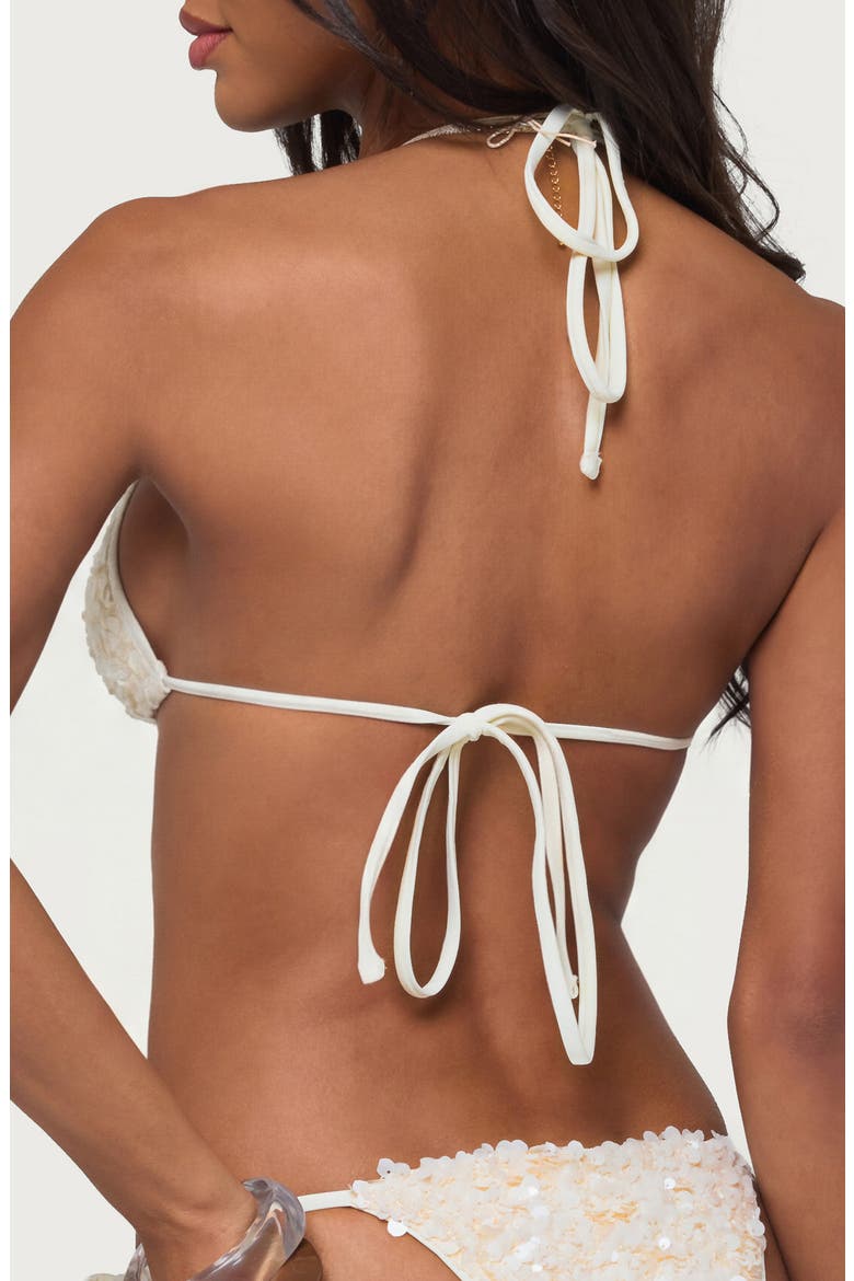 Grace Sequin Bikini Top, Alternate, color, WHITE