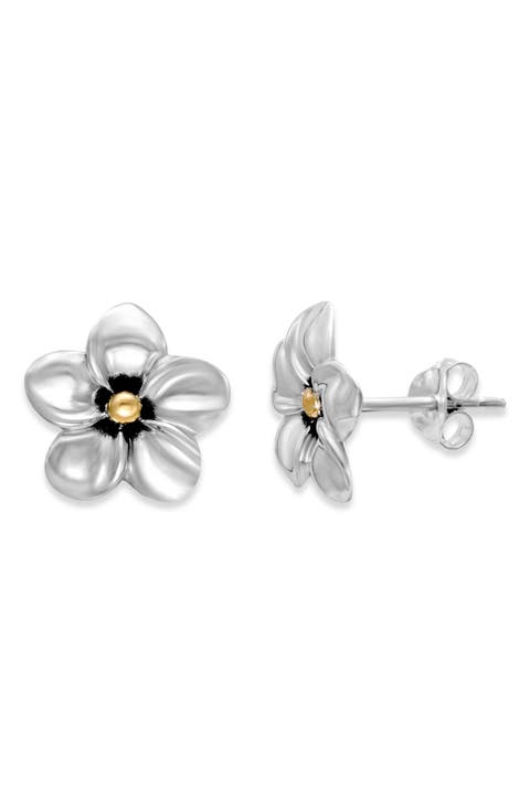 Frangipani Flower Stud Earrings