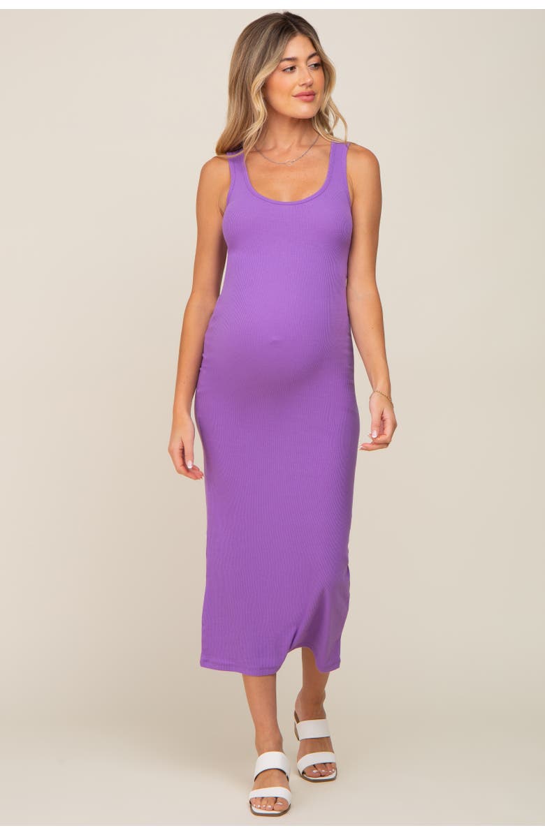 PinkBlush Ribbed Basic Maxi Dress, Alternate, color, Lavender