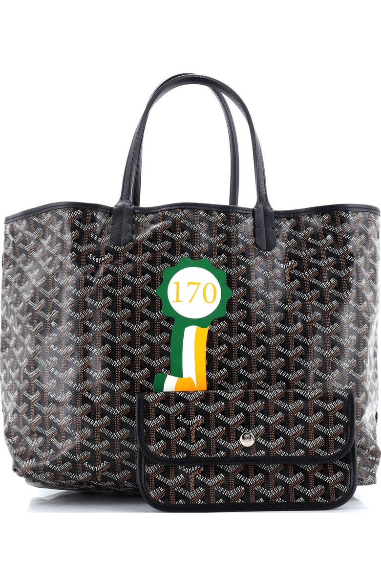 Pre-Owned Goyard Saint Louis Tote Printed Coated Canvas PM, Alternate, color, Black