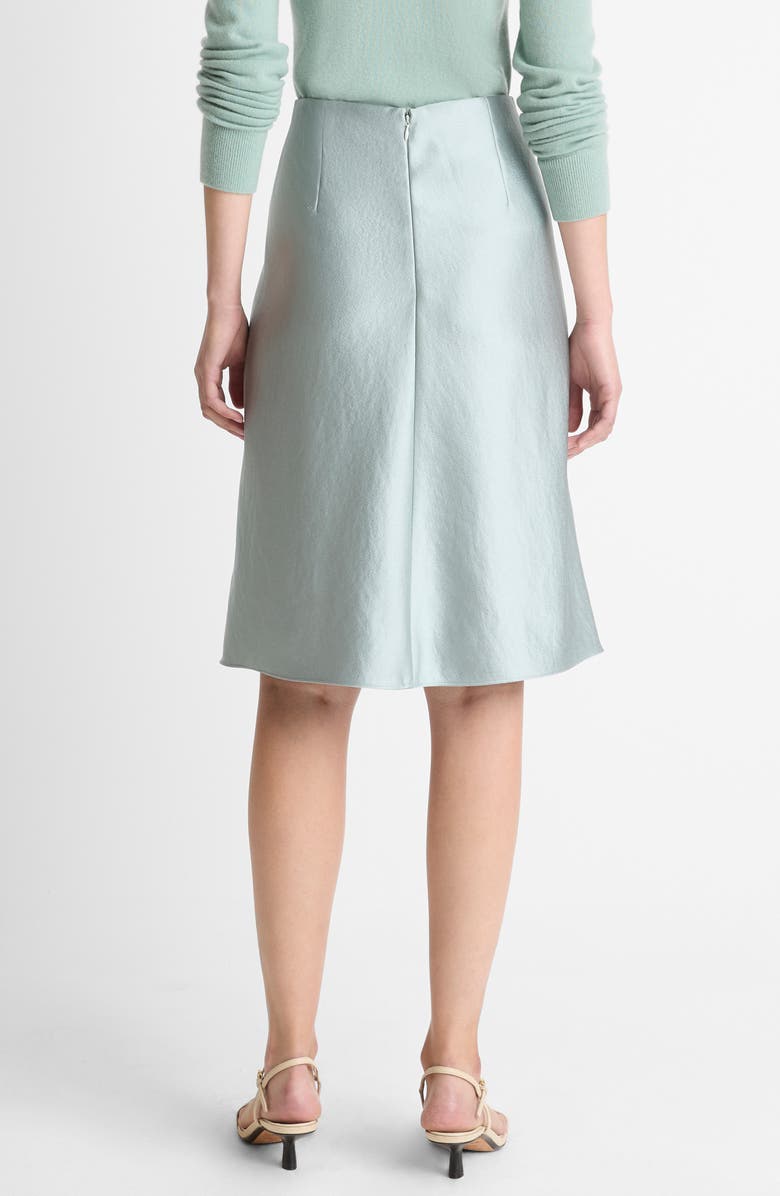 Vince Pebbled Satin Skirt, Alternate, color, Aloe Stone