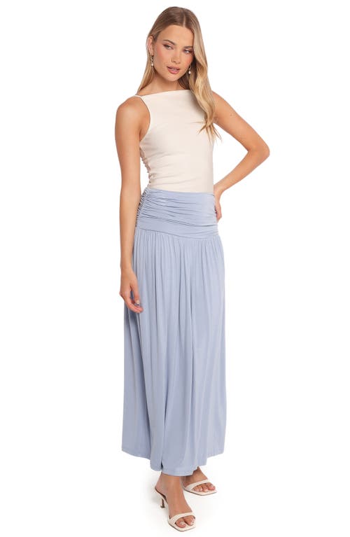 Petal And Pup Petal & Pup Lavia Ruched Maxi Skirt In Blue